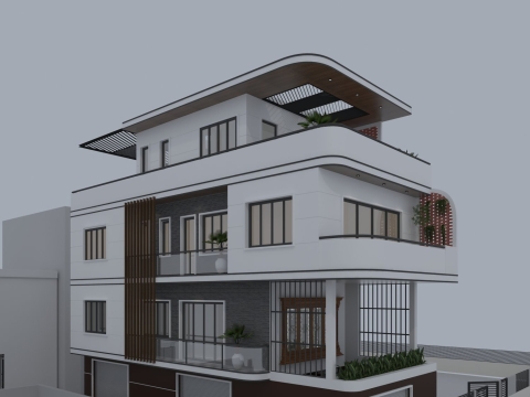 Nhà phố 5.8x15.8m, 1 trệt 2 lầu 1 tum