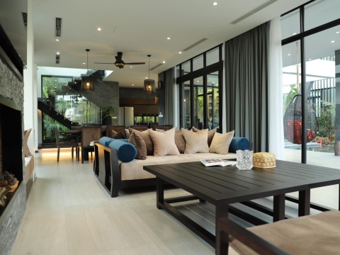 Villa 400m2, DT xây dựng 120 m2, 1 sàn 2 tầng