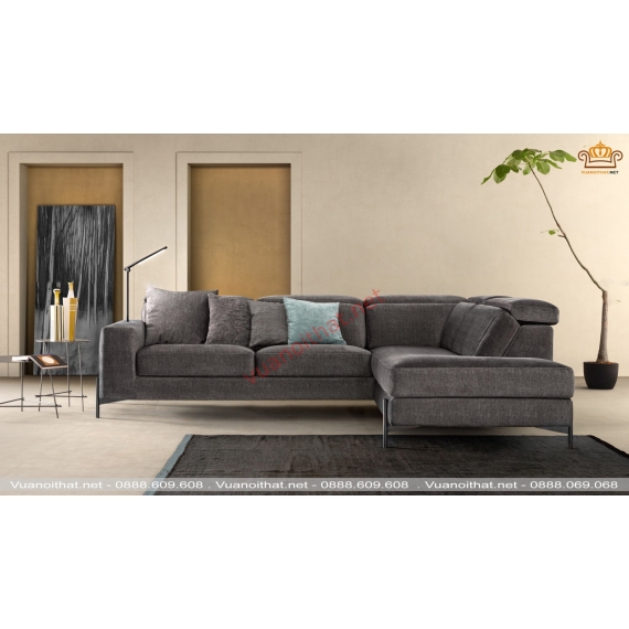 SOFA  GÓC 2.4M X 1.6M NỈ XÁM (SFG-NN-009)
