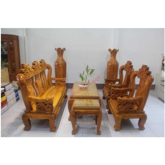 SALON NGHÊ ĐỈNH - TAY 12 KHỐI - GÕ ĐỎ 