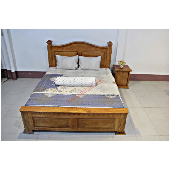 GIƯỜNG GÕ ĐỎ - TRỤ 14 - NGANG 1M8