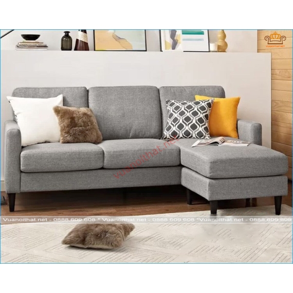 SOFA GÓC 2.2M X 1.6M NỈ XÁM (SFG-NN-0010)