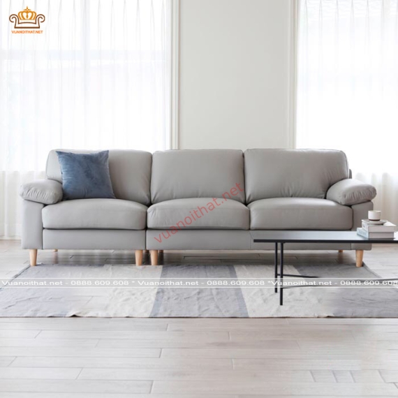 SOFA BĂNG 2.2M X 0.75M DA XÁM (SFB -ND-011)