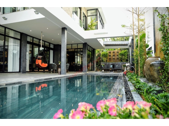 Villa 400m2, DT xây dựng 120 m2, 1 sàn 2 tầng